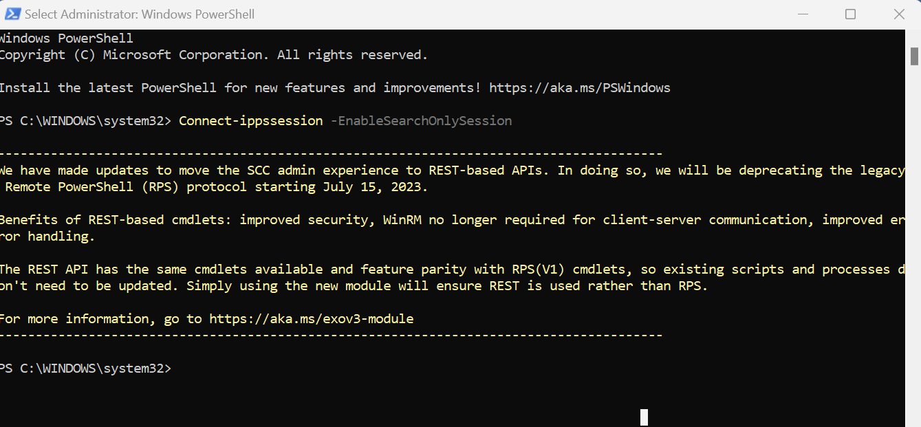 Connecting PowerShell to the Security and Compliance service