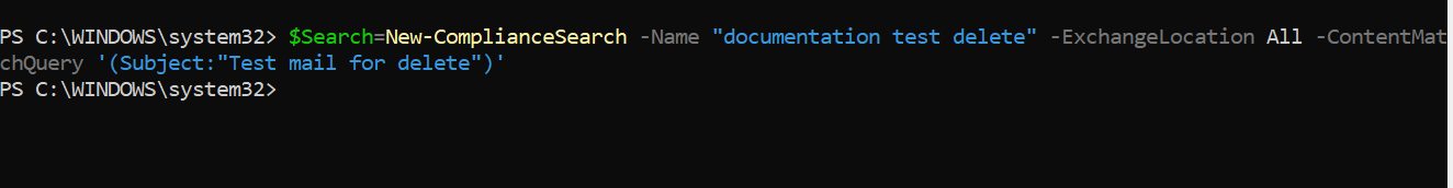 Creating the Microsoft Purview compliance search